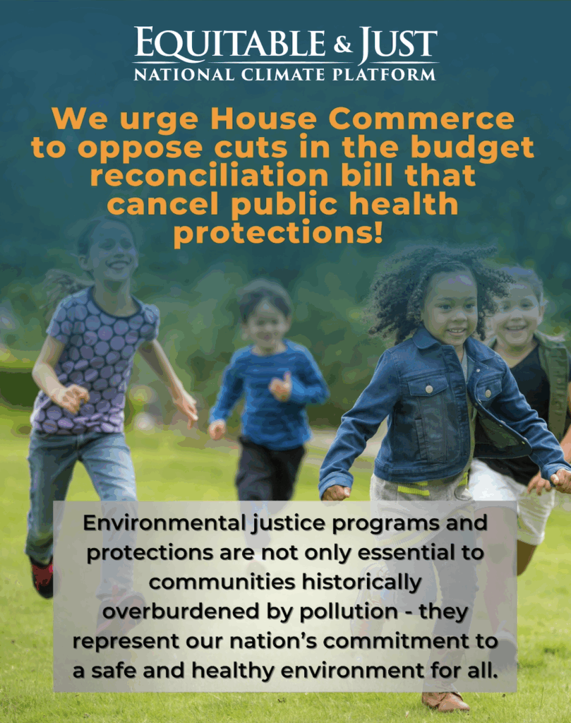 We urge House Commerce to oppose cuts in the budget reconciliation bill that cancel public health protections.
